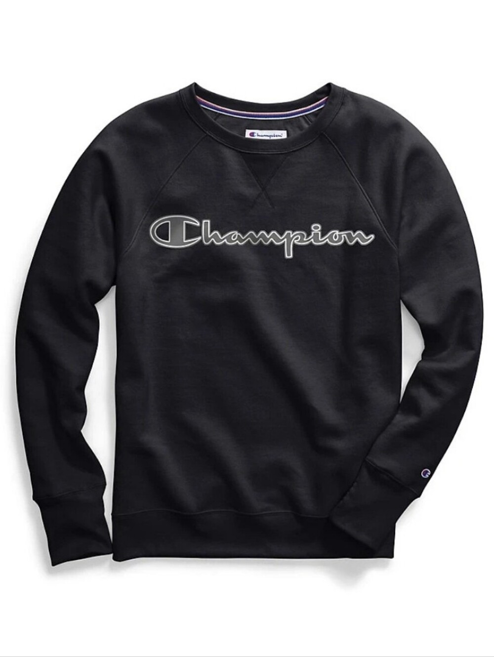 Champion Women's Powerblend Fleece Crew Chainstitch Logo Sweatshirt